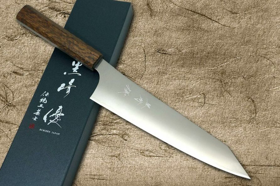 Yu Kurosaki HAP40 GEKKO WA OK8M Gyuto Knife with Urushi Lacquered Oak Handle